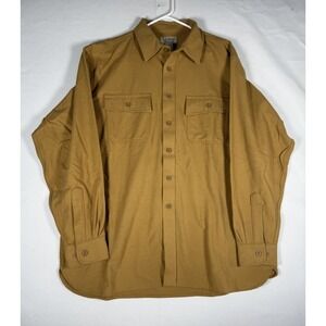 VTG LL Bean Chamois Traditional Long Sleeve Shirt Mens XL Brown 187923 Shacket